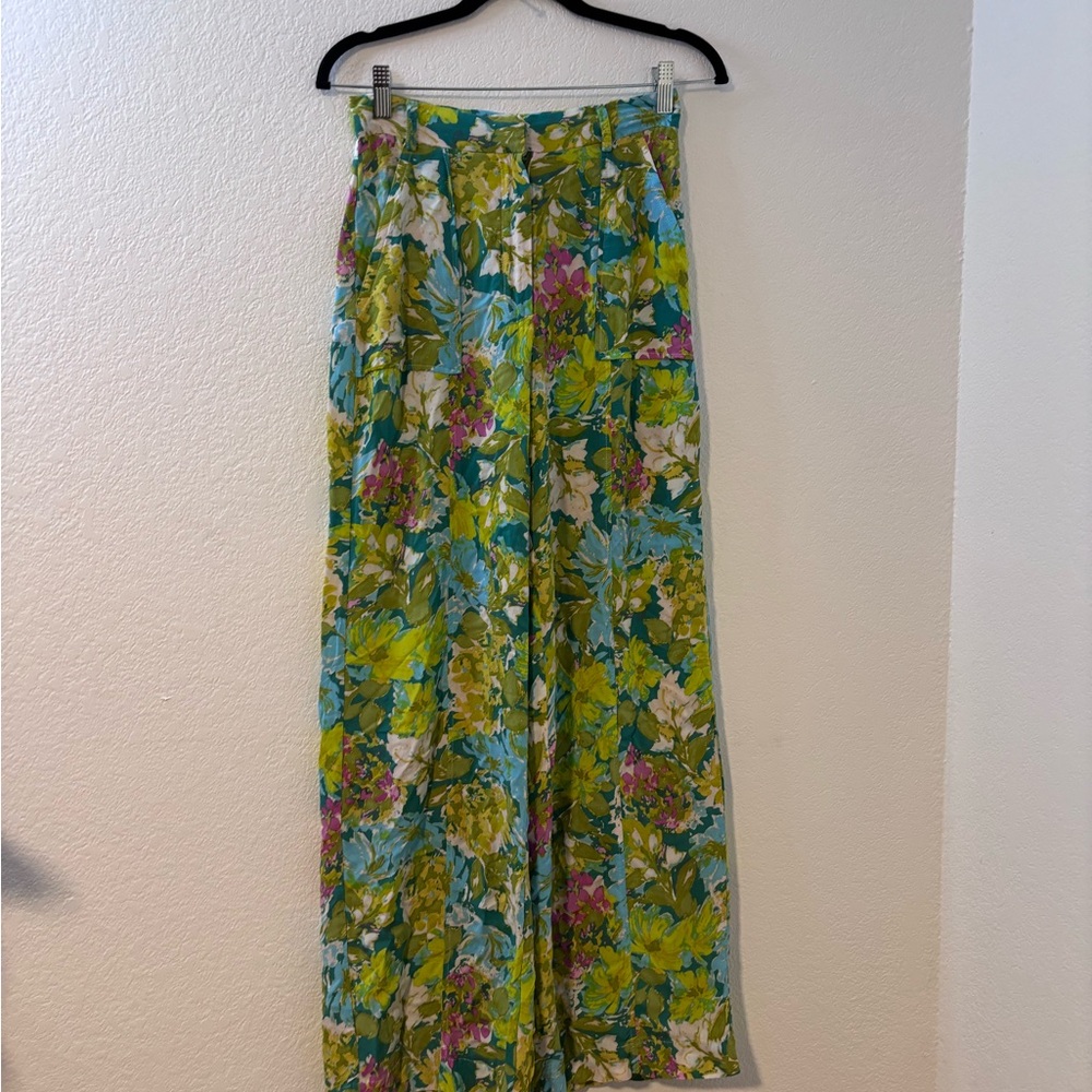 Le Salty Label Floral Pants Size XS Pockets